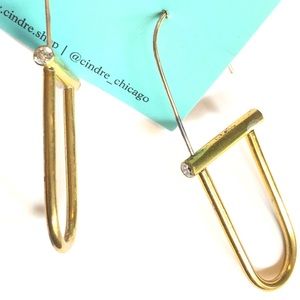 Handmade CINDRE Droplets - Brass + Cubic Zirconia